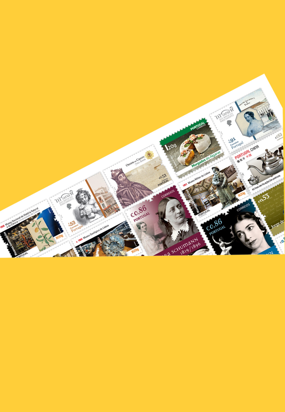 Plano de emissões de selos.