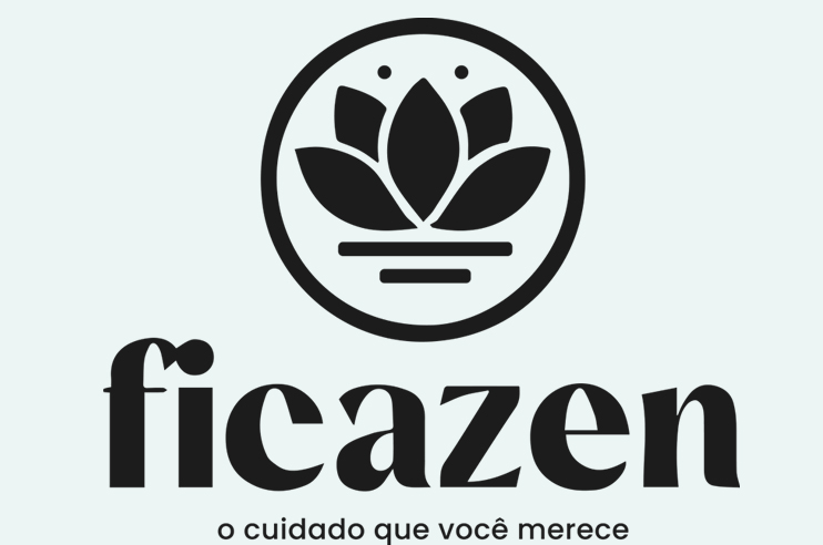 Logótipo da loja FicaZen, com uma frase por baixo onde diz 