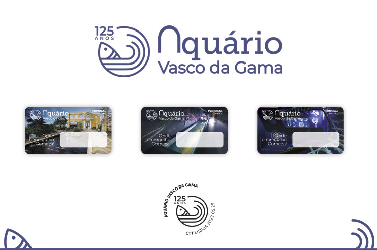 Etiquetas 125 Anos do Aquário Vasco da Gama